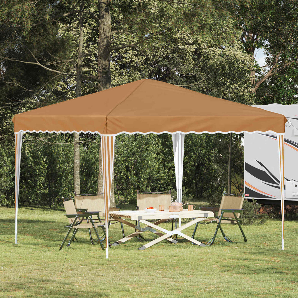 vidaXL Namiot imprezowy rozkładany 288 x 288 x 245 cm Beżowy