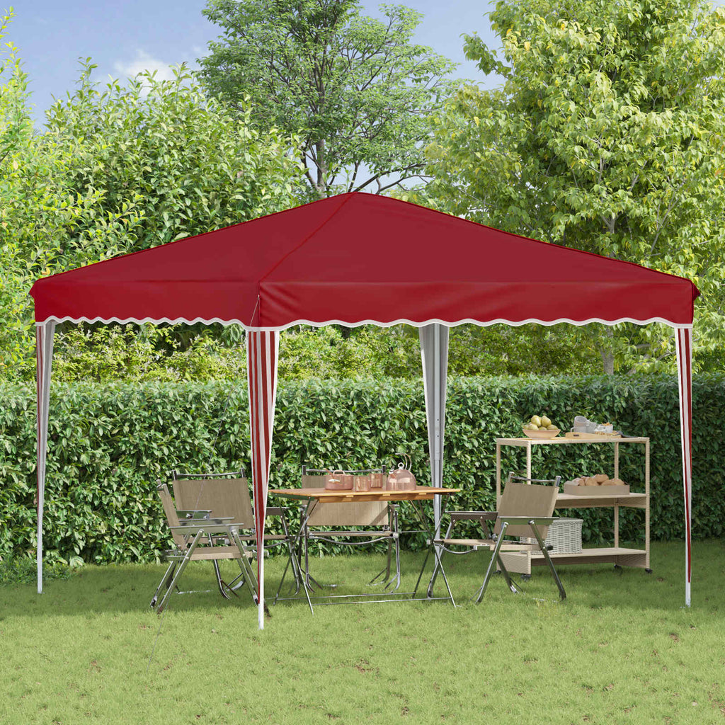 vidaXL Namiot imprezowy rozkładany 288 x 288 x 245 cm bordowy