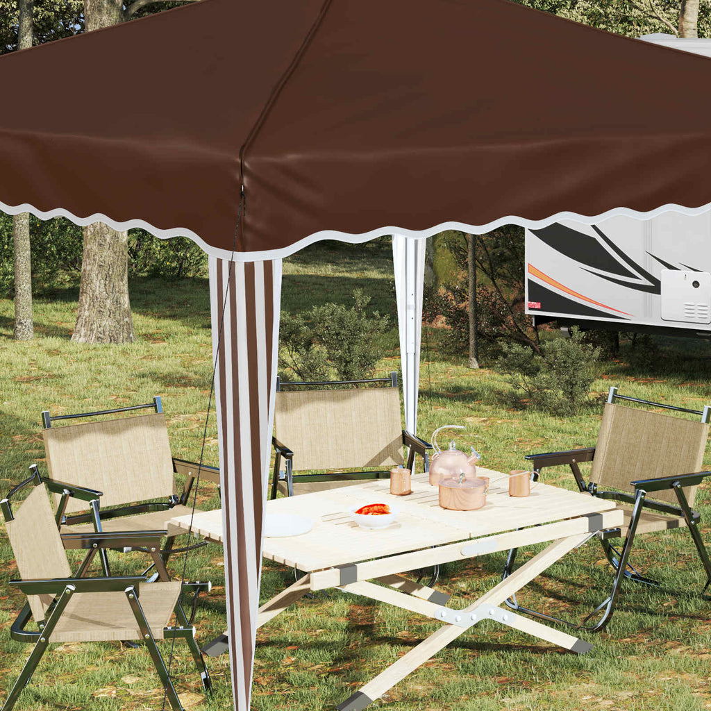 vidaXL Namiot imprezowy rozkładany 288 x 288 x 245 cm brązowy