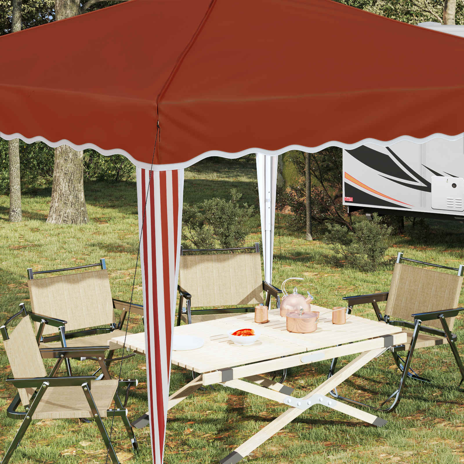 vidaXL Namiot imprezowy rozkładany 288 x 288 x 245 cm terakota