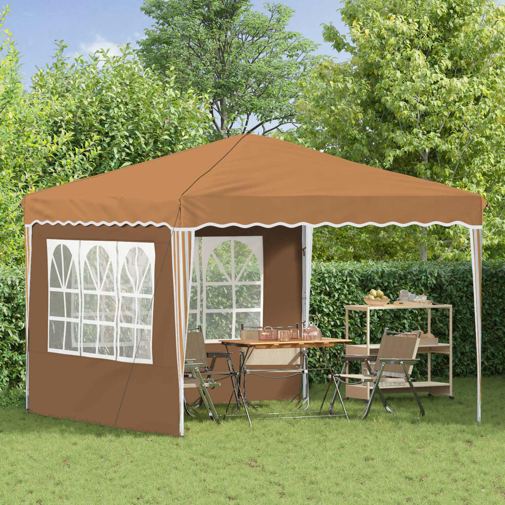 vidaXL Namiot imprezowy rozkładany 288 x 288 x 245 cm Beżowy
