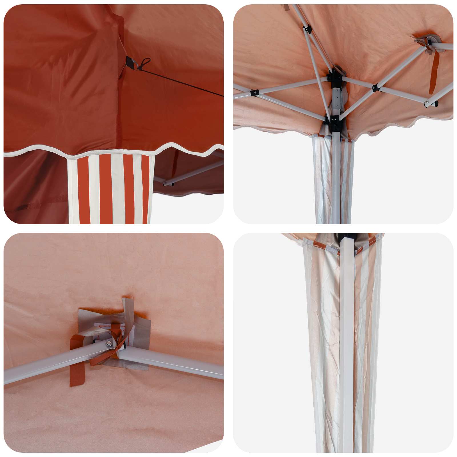 vidaXL Namiot imprezowy rozkładany 288 x 288 x 245 cm terakota
