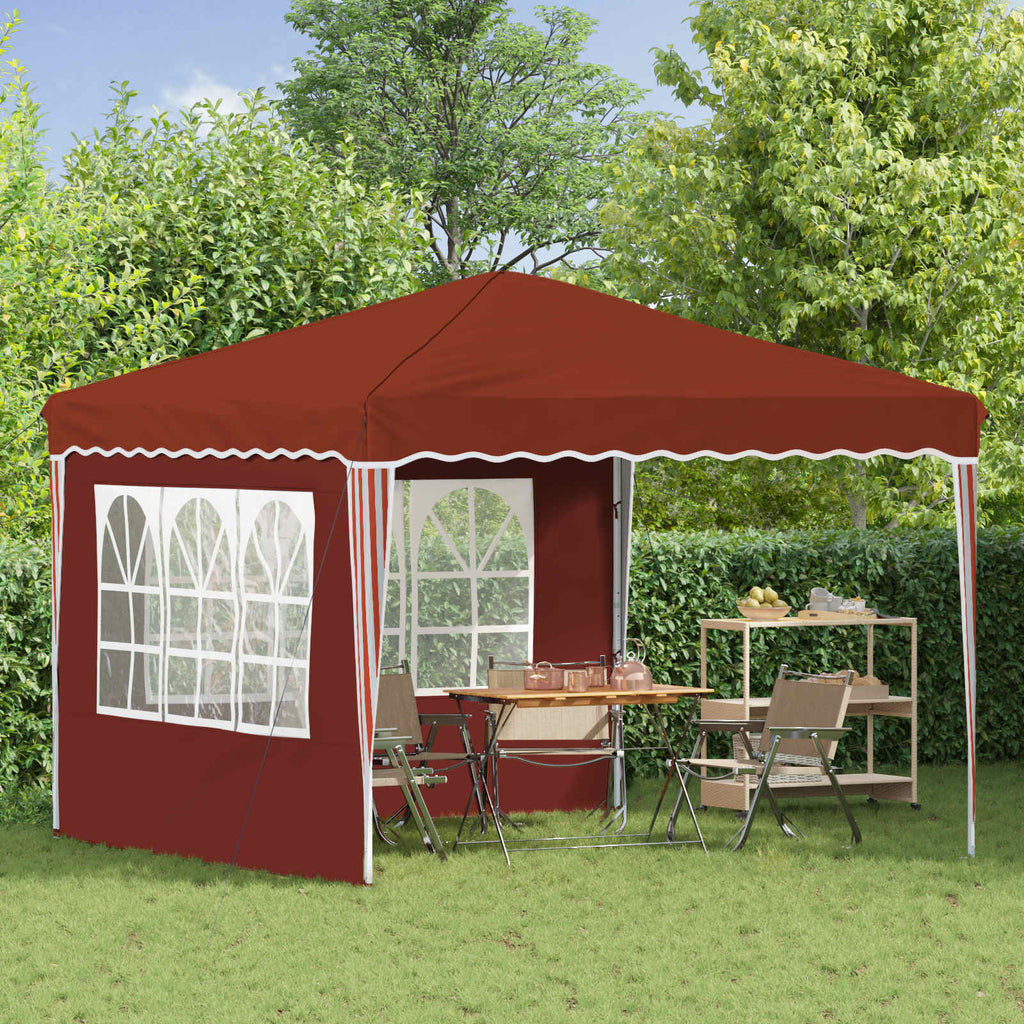 vidaXL Namiot imprezowy rozkładany 288 x 288 x 245 cm terakota