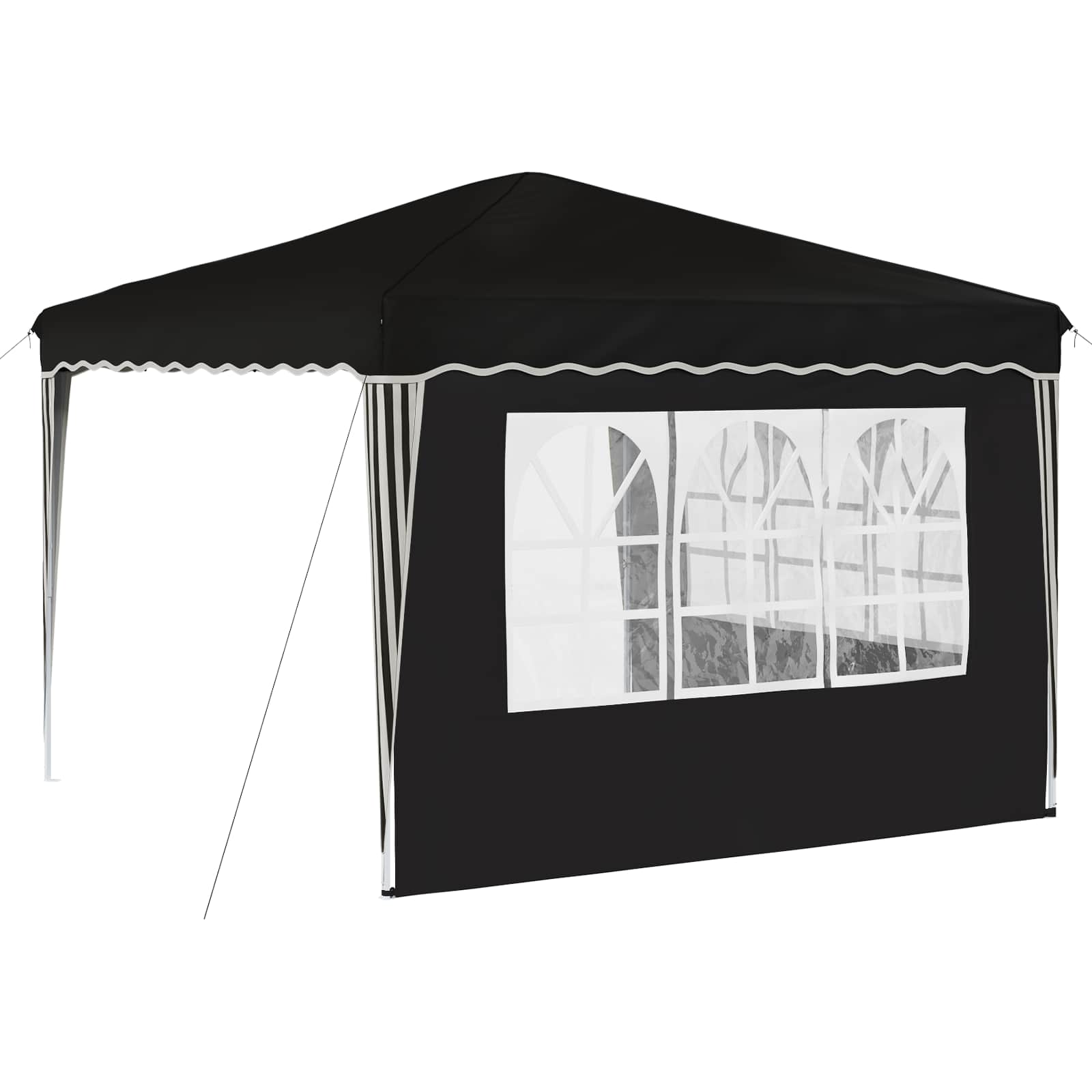 vidaXL Namiot imprezowy rozkładany 288 x 288 x 245 cm Czarny