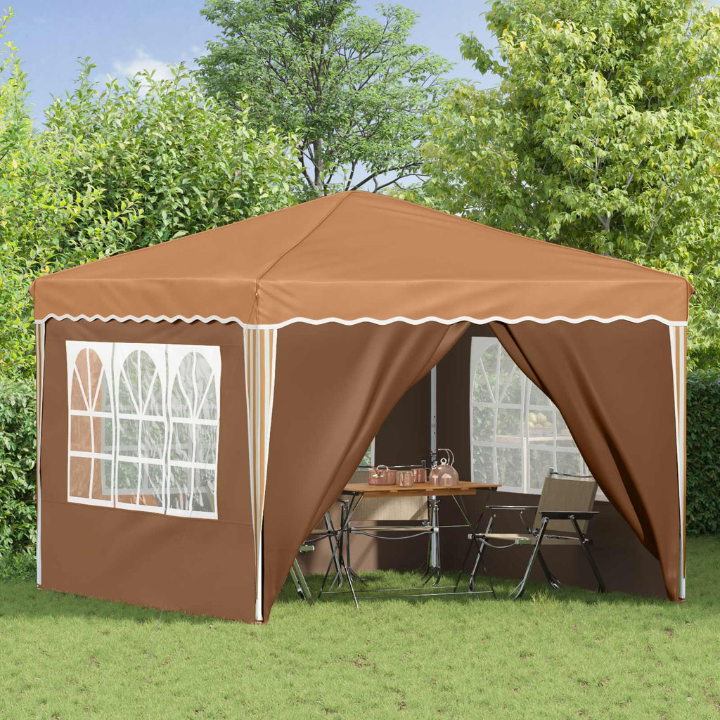 vidaXL Namiot imprezowy rozkładany 288 x 288 x 245 cm Beżowy