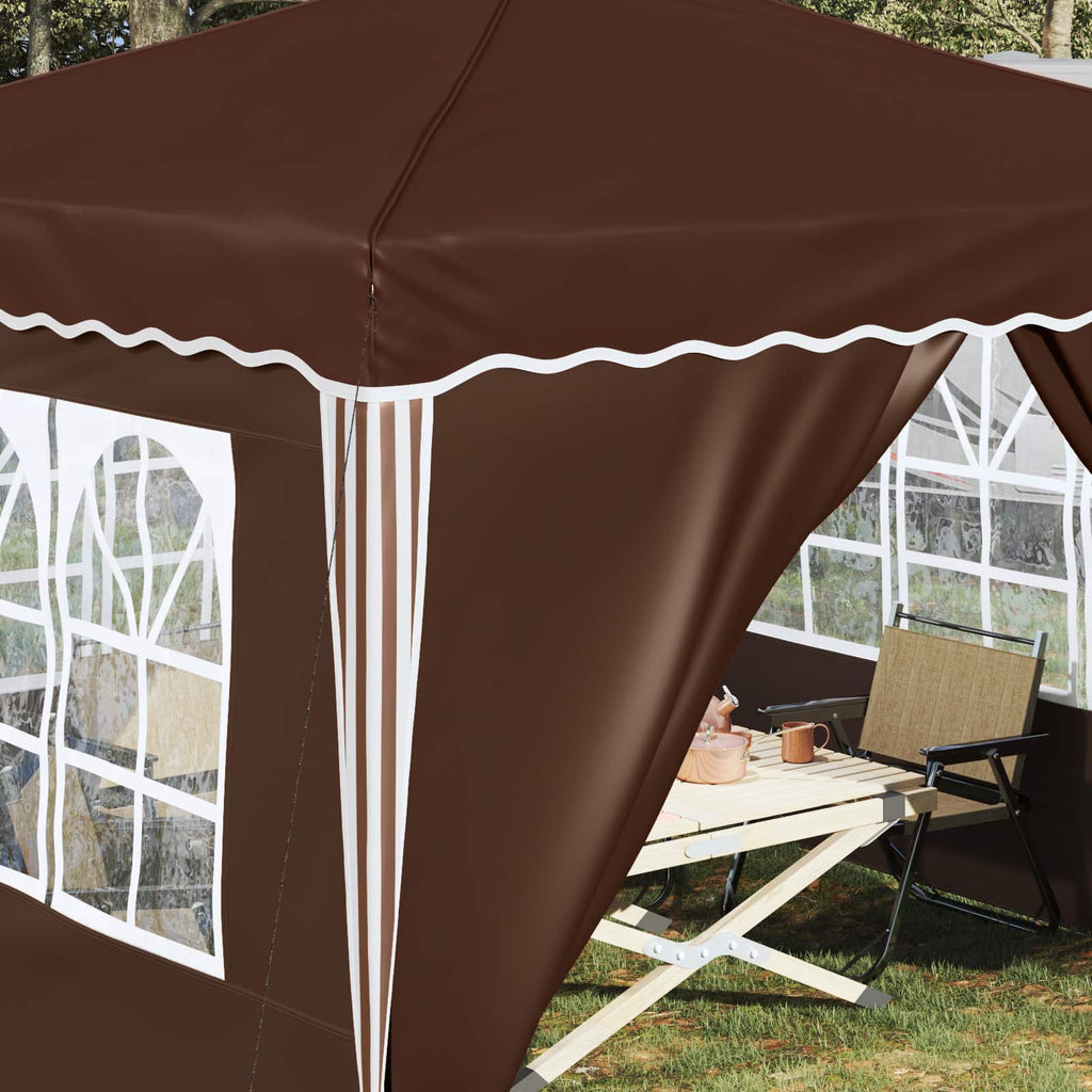 vidaXL Namiot imprezowy rozkładany 288 x 288 x 245 cm brązowy