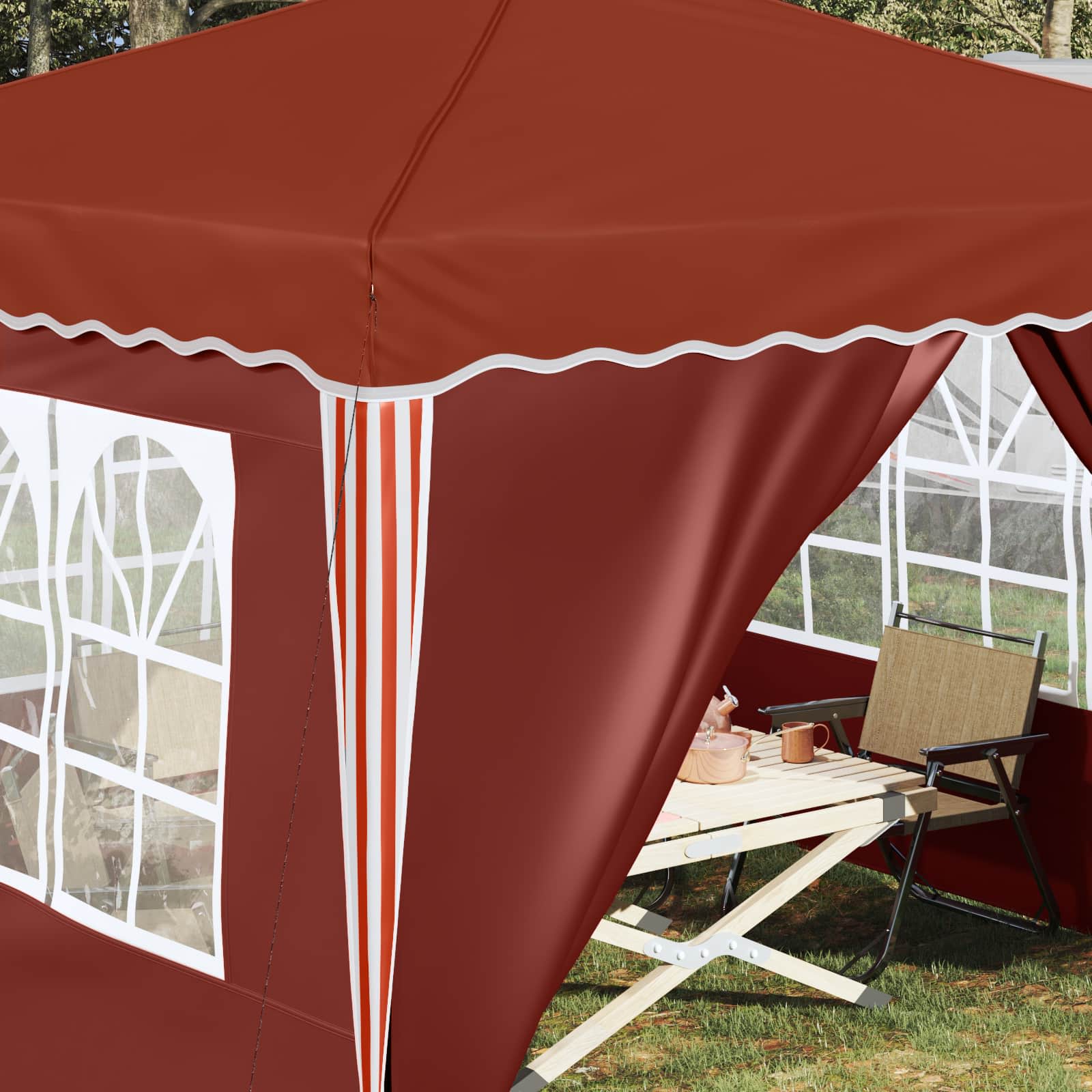 vidaXL Namiot imprezowy rozkładany 288 x 288 x 245 cm terakota