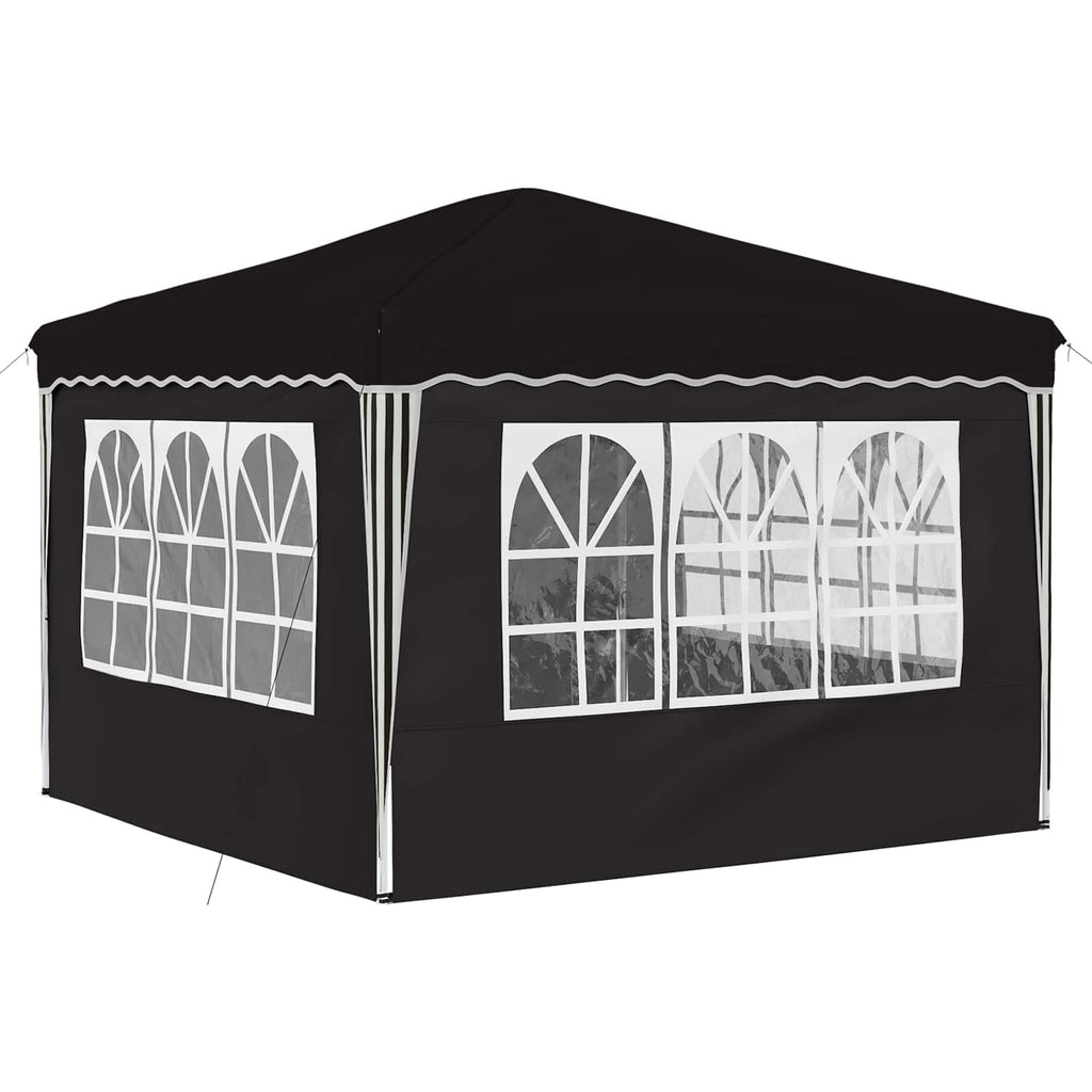vidaXL Namiot imprezowy rozkładany 288 x 288 x 245 cm Czarny