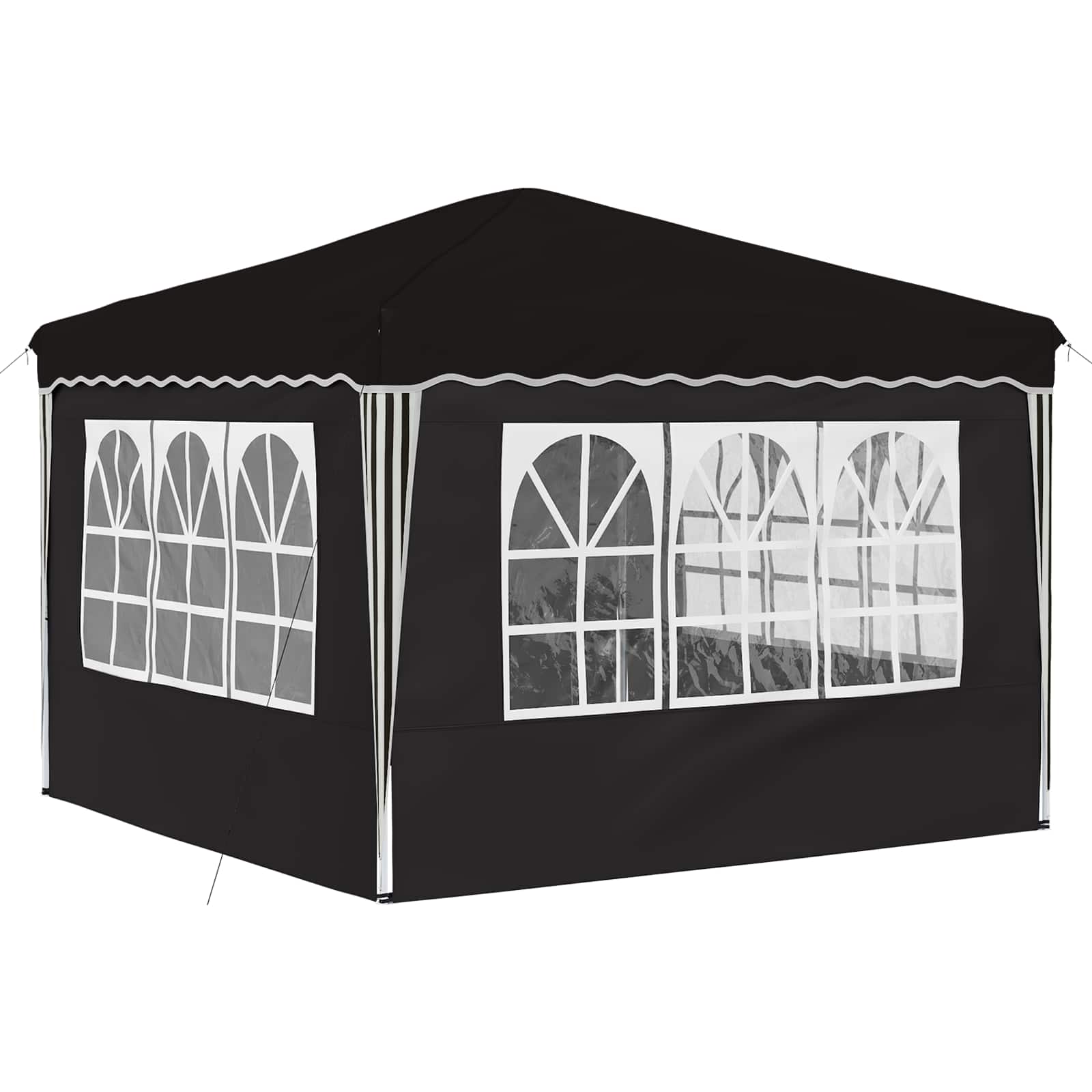 vidaXL Namiot imprezowy rozkładany 288 x 288 x 245 cm Czarny