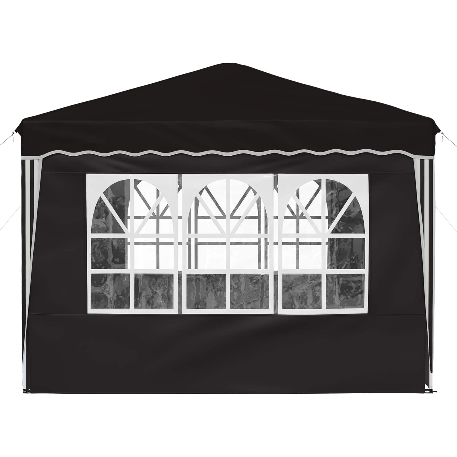 vidaXL Namiot imprezowy rozkładany 288 x 288 x 245 cm Czarny