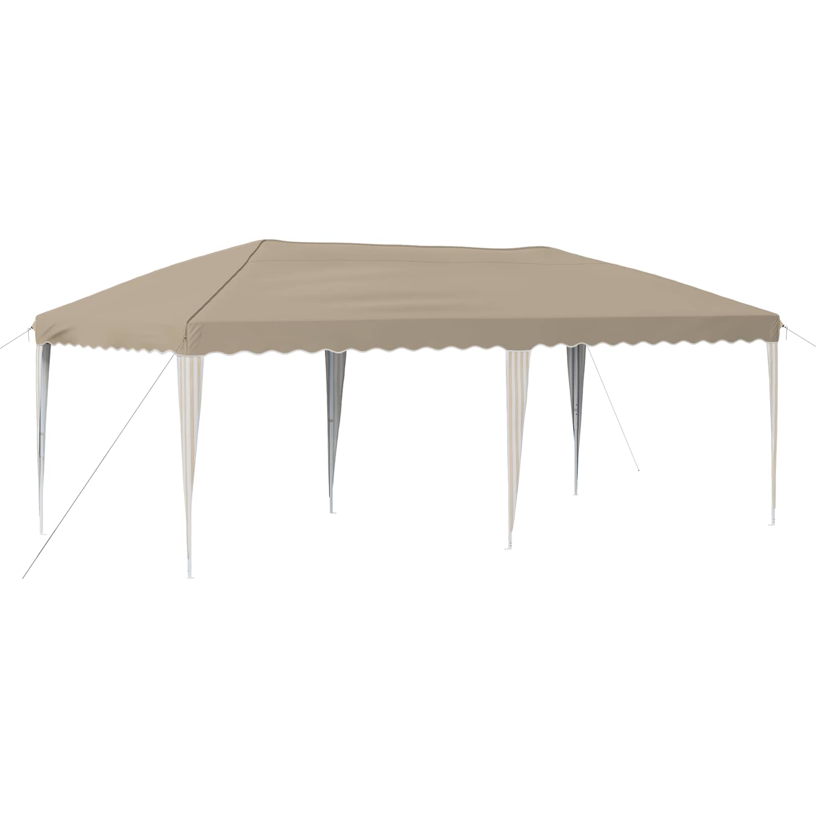 vidaXL Namiot imprezowy rozkładany 575 x 290 x 245 cm kremowy