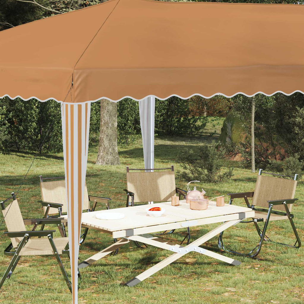 vidaXL Namiot imprezowy rozkładany 575 x 290 x 245 cm Beżowy