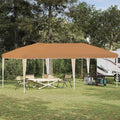 vidaXL Namiot imprezowy rozkładany 575 x 290 x 245 cm Beżowy