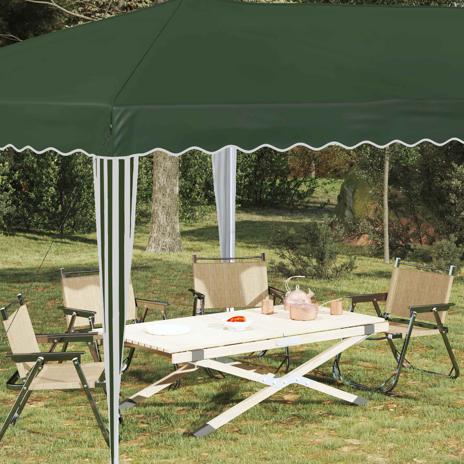vidaXL Namiot imprezowy rozkładany 575 x 290 x 245 cm zielony