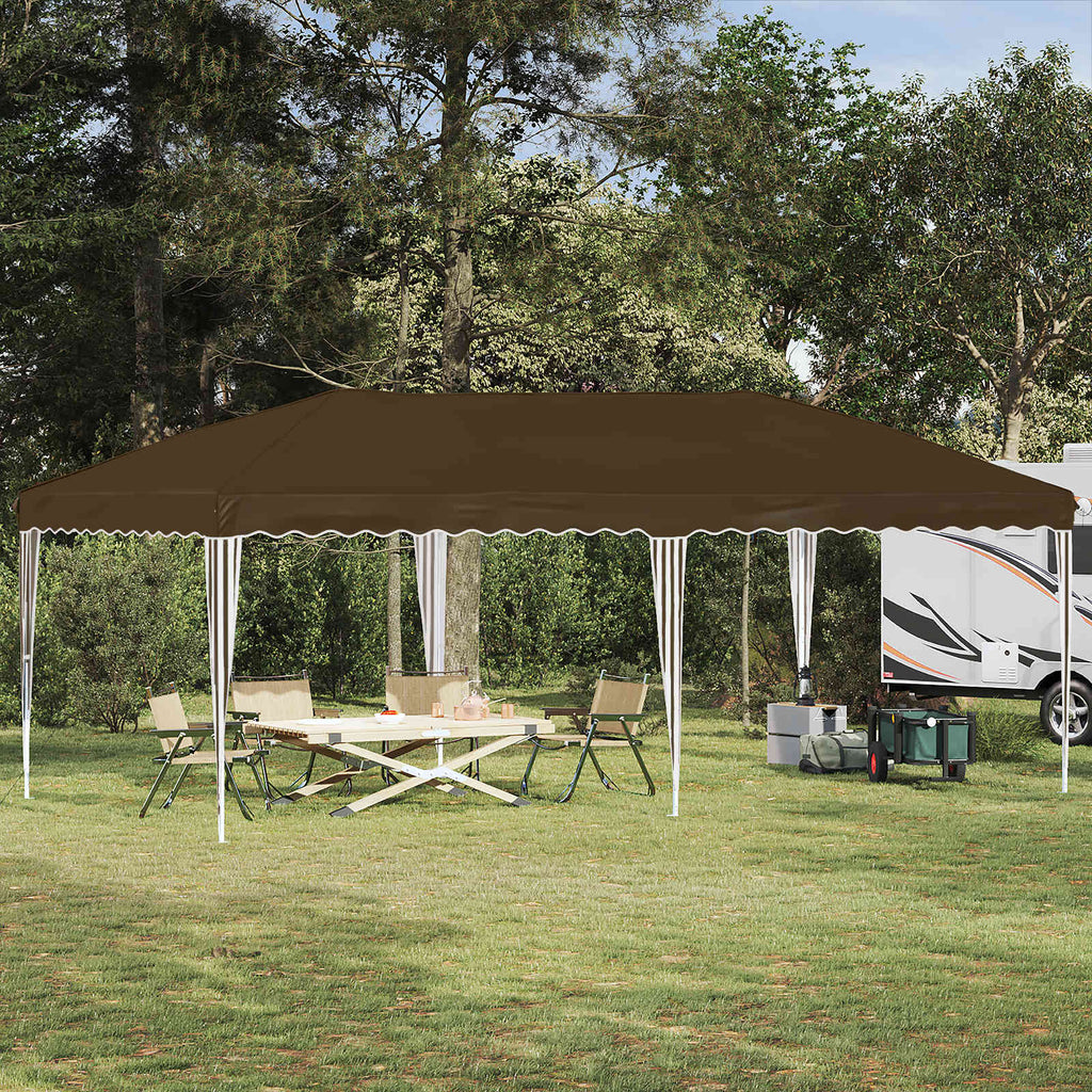 vidaXL Namiot imprezowy rozkładany 575 x 290 x 245 cm Ciemnoszary