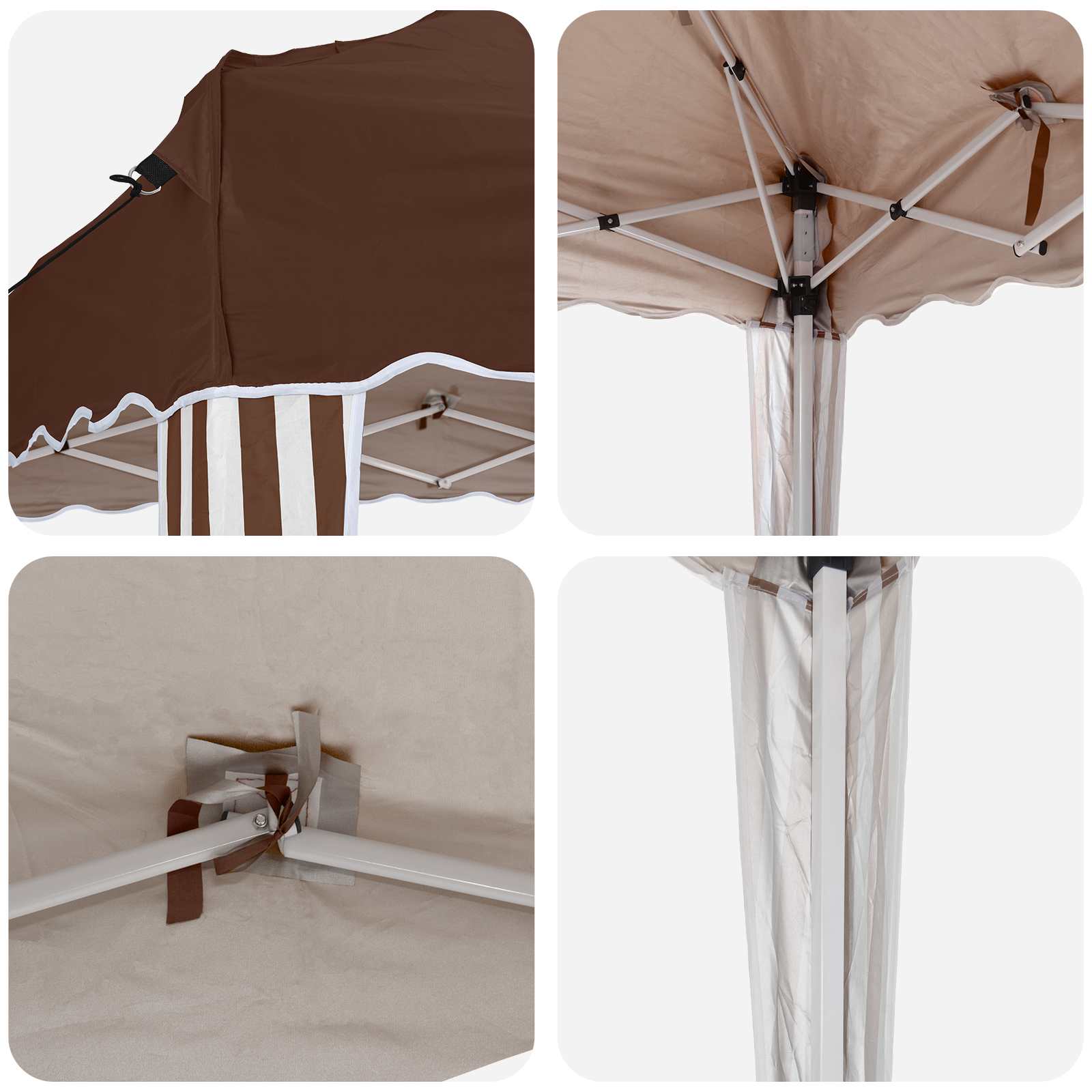 vidaXL Namiot imprezowy rozkładany 575 x 290 x 245 cm brązowy