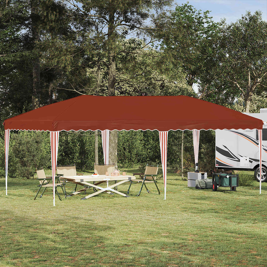 vidaXL Namiot imprezowy rozkładany 575 x 290 x 245 cm terakota
