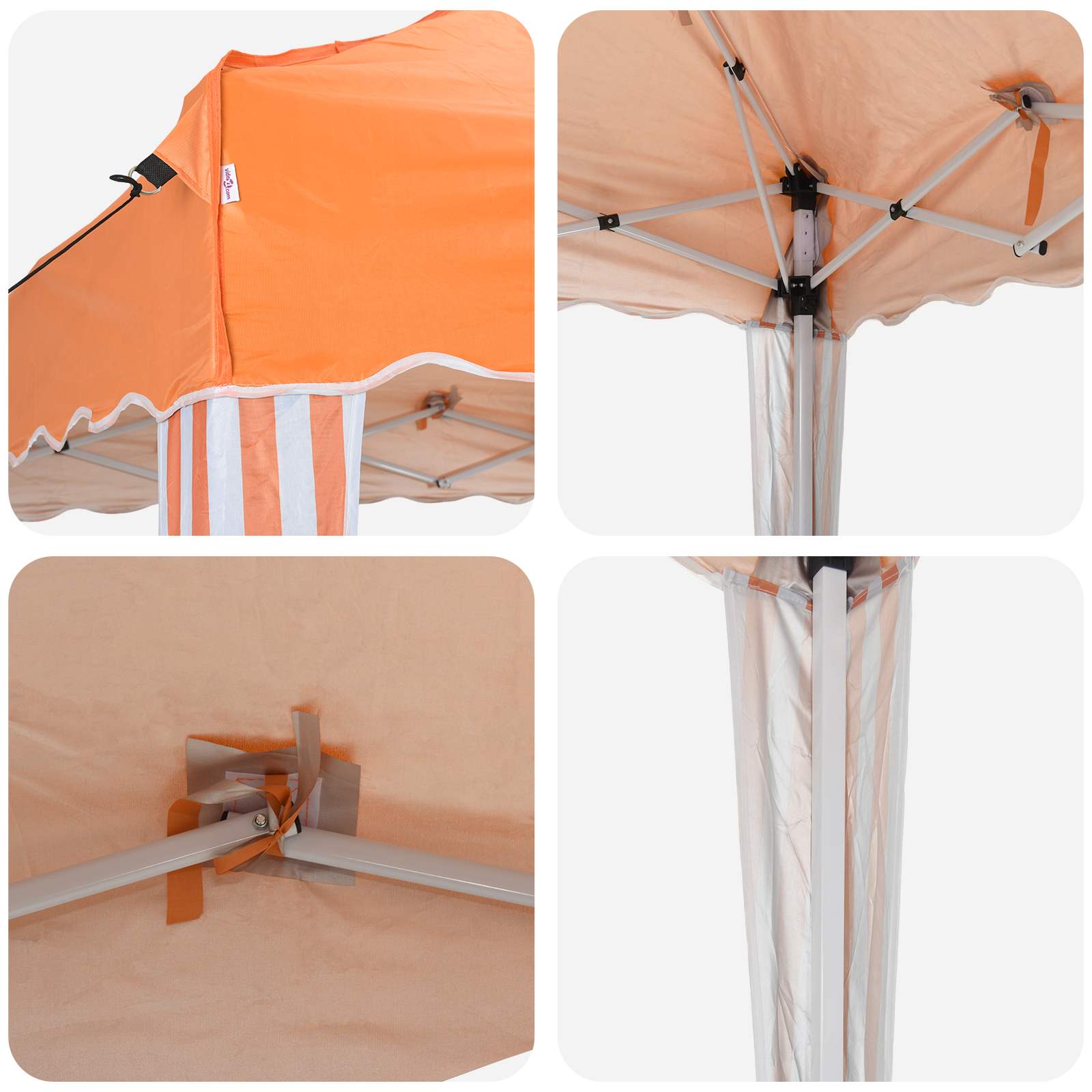 vidaXL Namiot imprezowy rozkładany 575 x 290 x 245 cm pomarańczowy