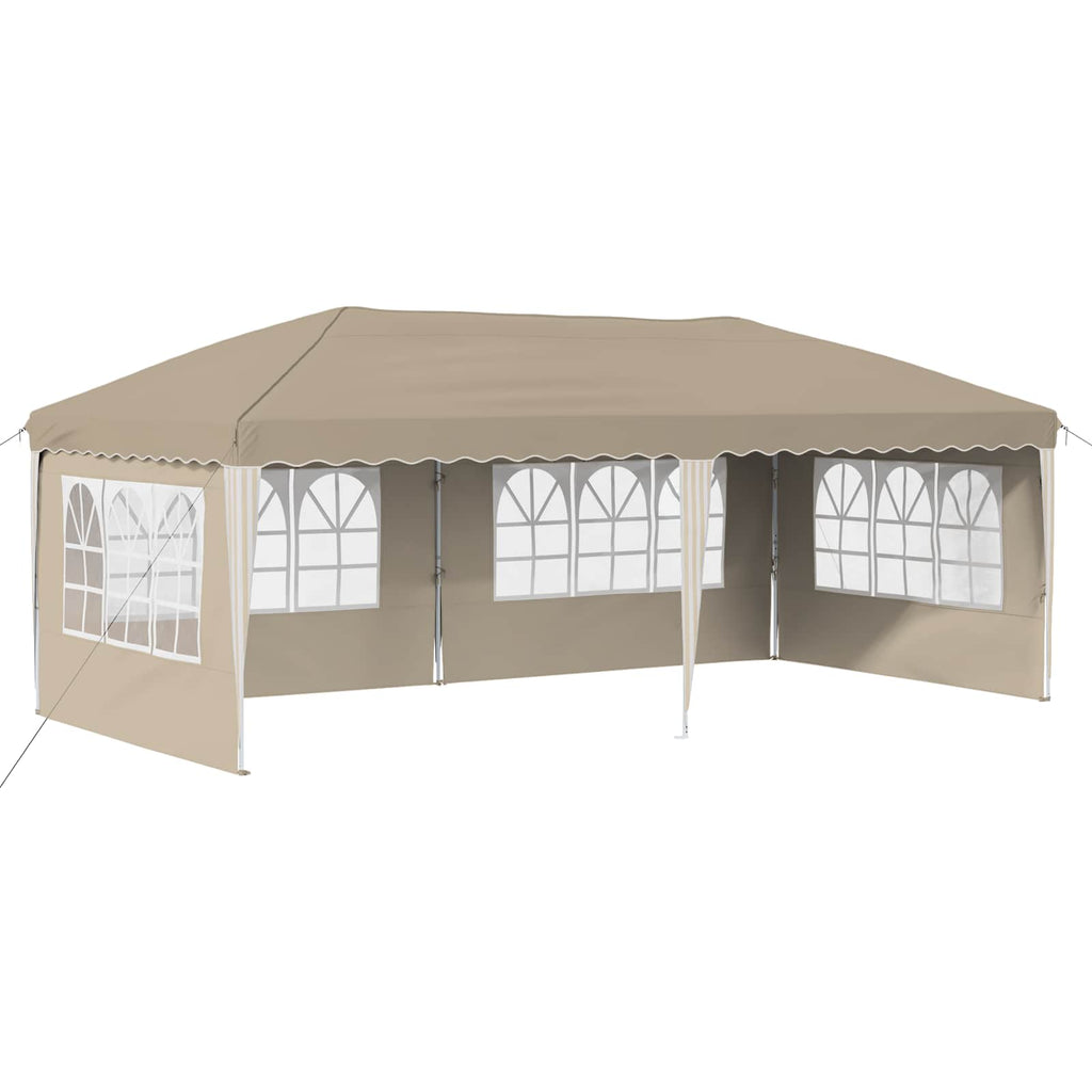 vidaXL Namiot imprezowy rozkładany 575 x 289 x 245 cm kremowy