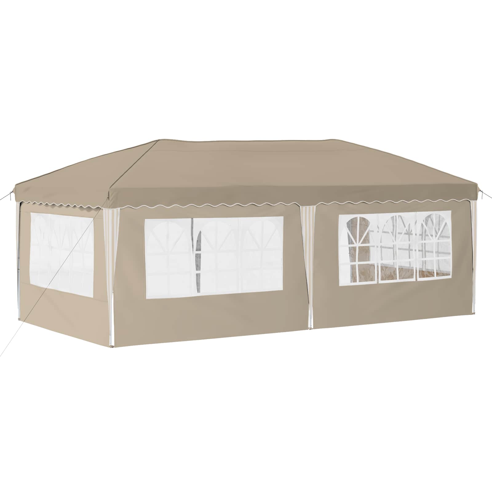 vidaXL Namiot imprezowy rozkładany 575 x 289 x 245 cm kremowy