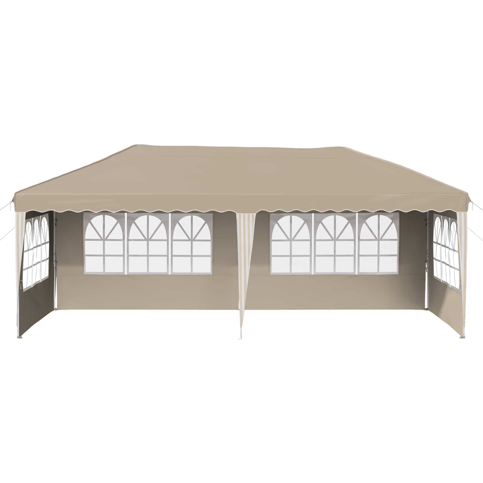 vidaXL Namiot imprezowy rozkładany 575 x 289 x 245 cm kremowy