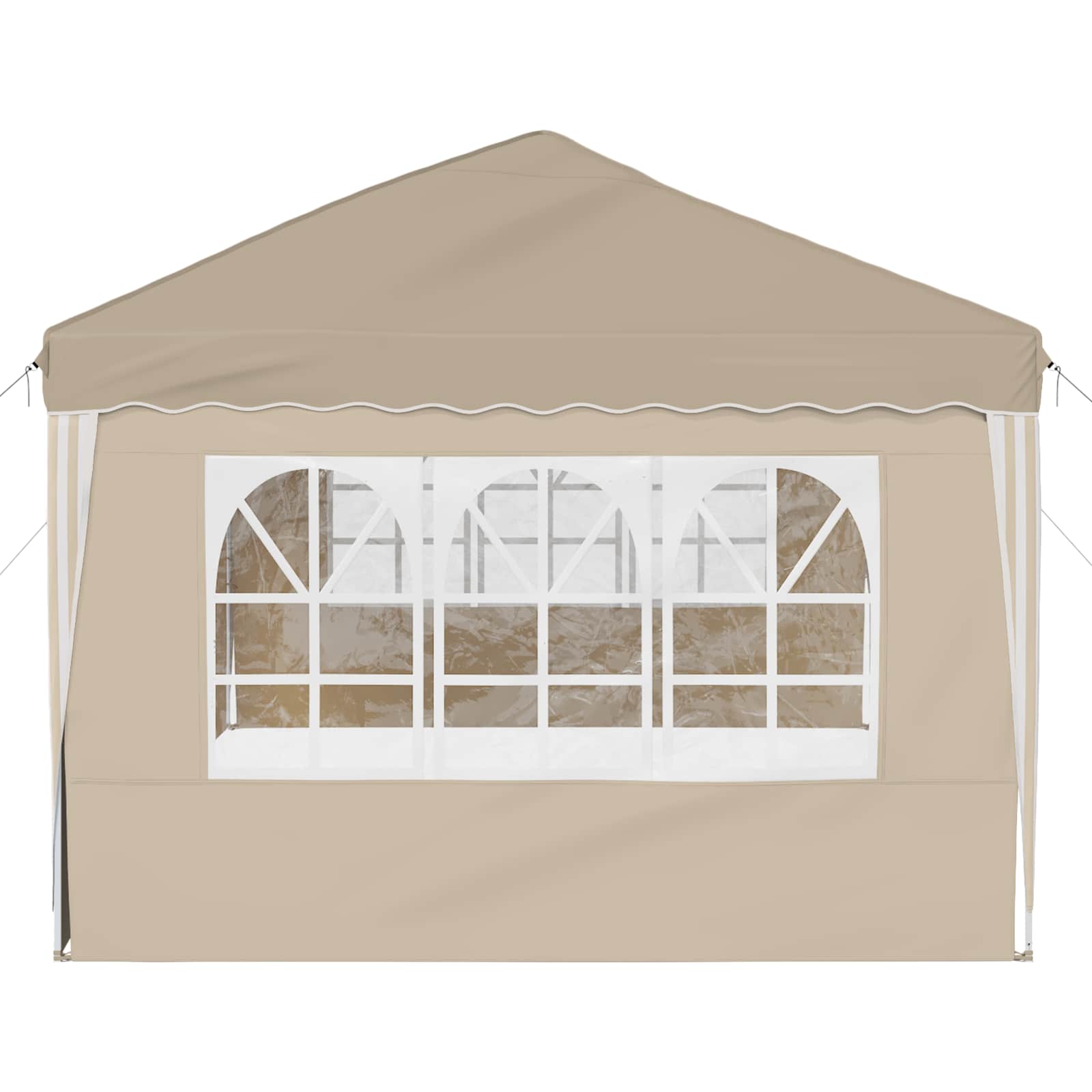 vidaXL Namiot imprezowy rozkładany 575 x 289 x 245 cm kremowy