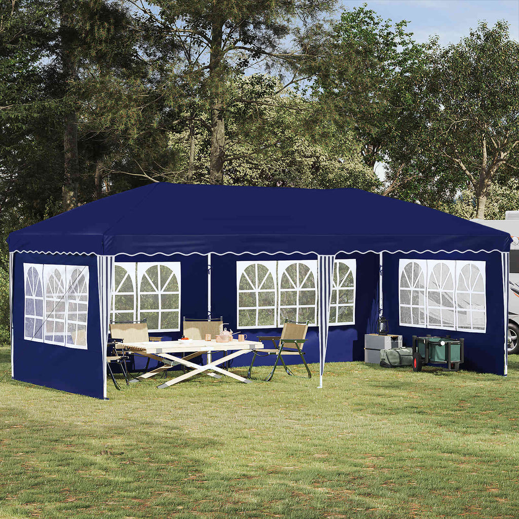 vidaXL Namiot imprezowy rozkładany 575 x 289 x 245 cm niebieski