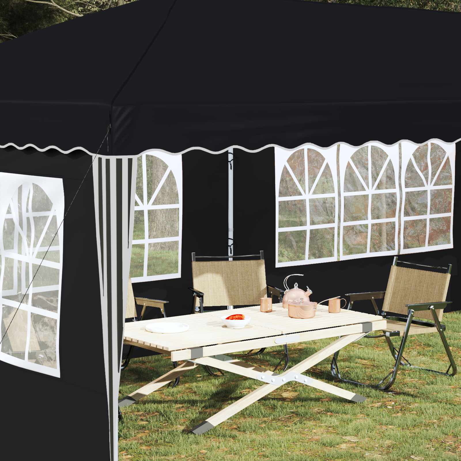 vidaXL Namiot imprezowy rozkładany 575 x 289 x 245 cm Antracyt