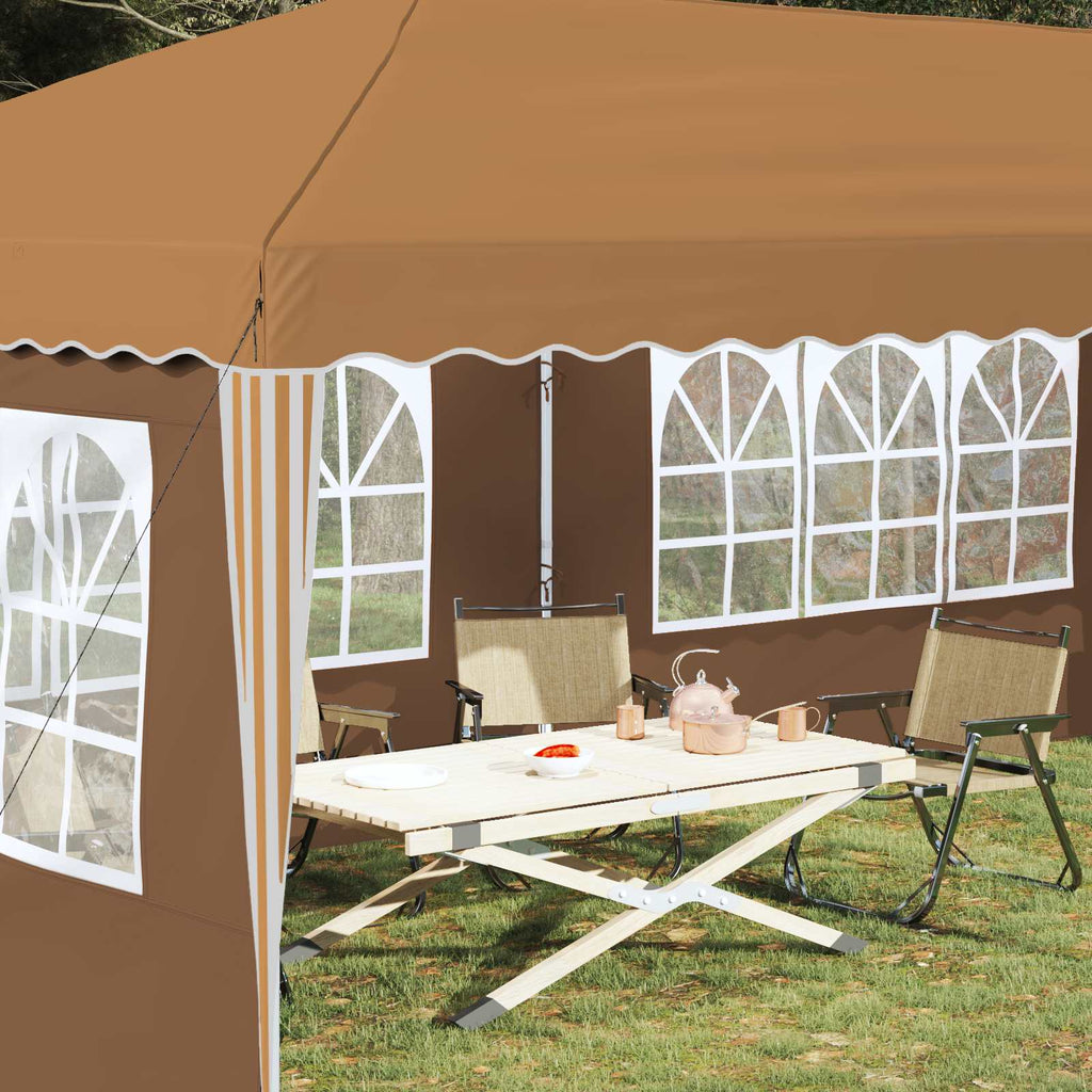 vidaXL Namiot imprezowy rozkładany 575 x 289 x 245 cm Beżowy
