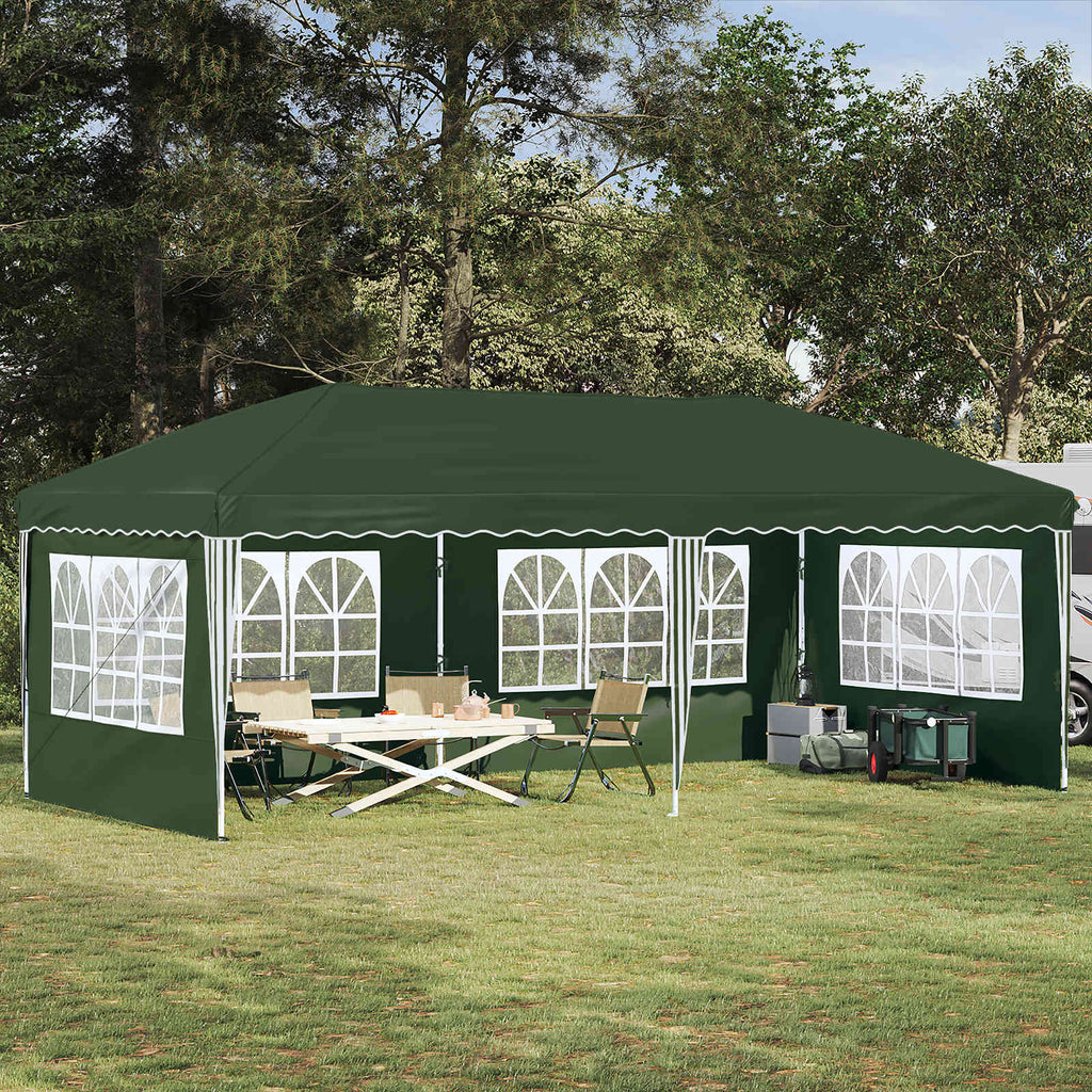 vidaXL Namiot imprezowy rozkładany 575 x 289 x 245 cm zielony