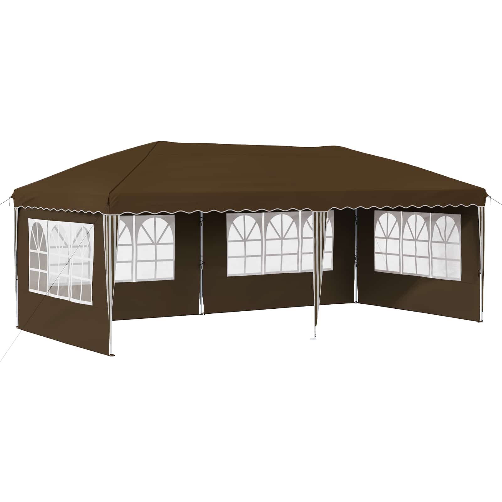 vidaXL Namiot imprezowy rozkładany 575 x 289 x 245 cm Ciemnoszary