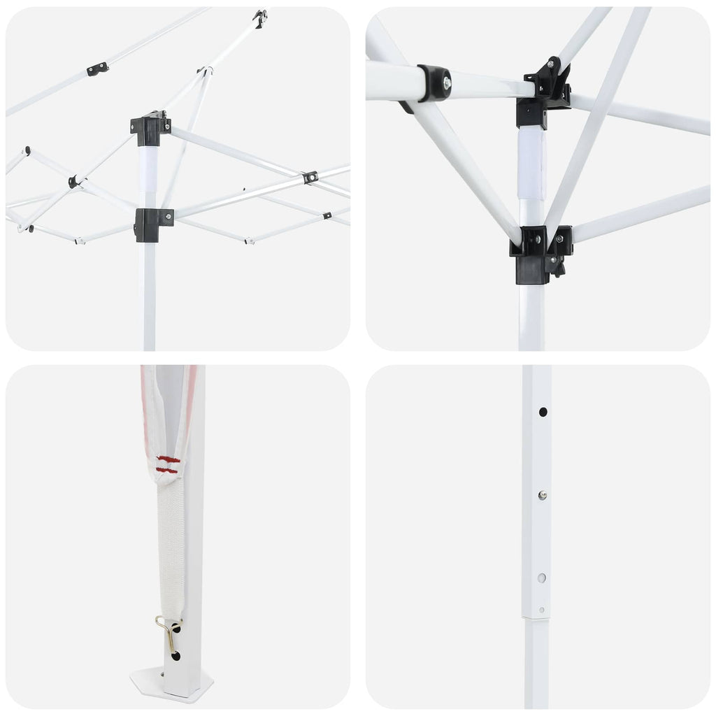 vidaXL Namiot imprezowy rozkładany 575 x 289 x 245 cm bordowy