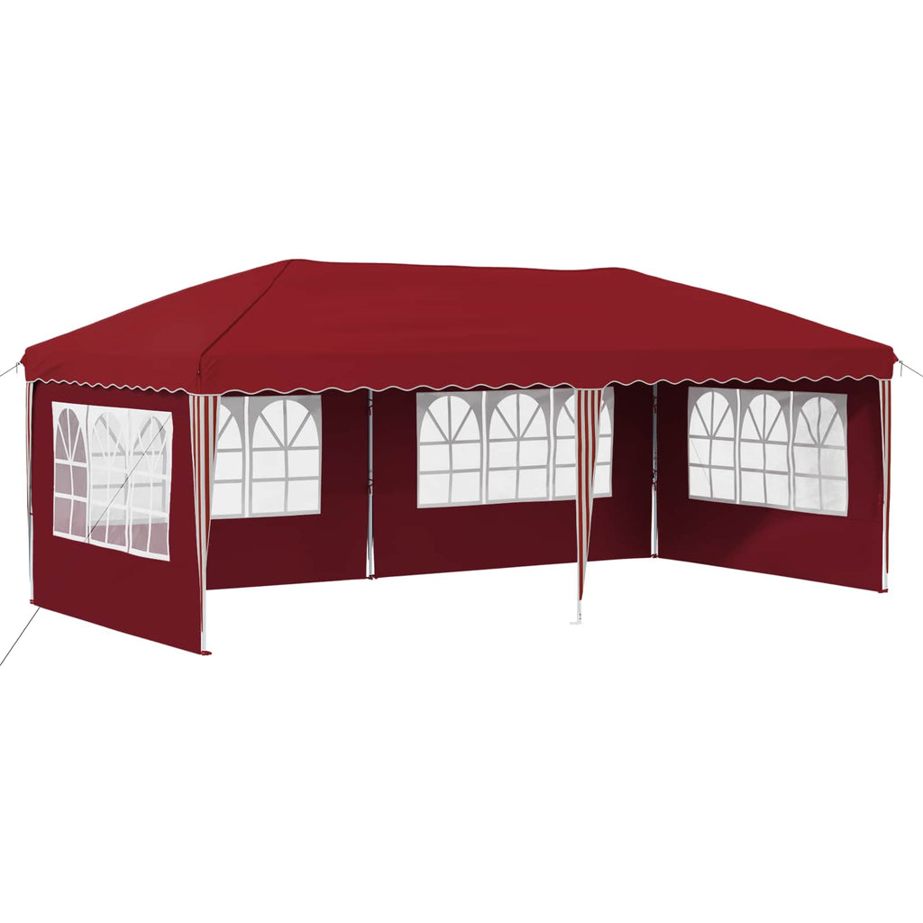 vidaXL Namiot imprezowy rozkładany 575 x 289 x 245 cm bordowy