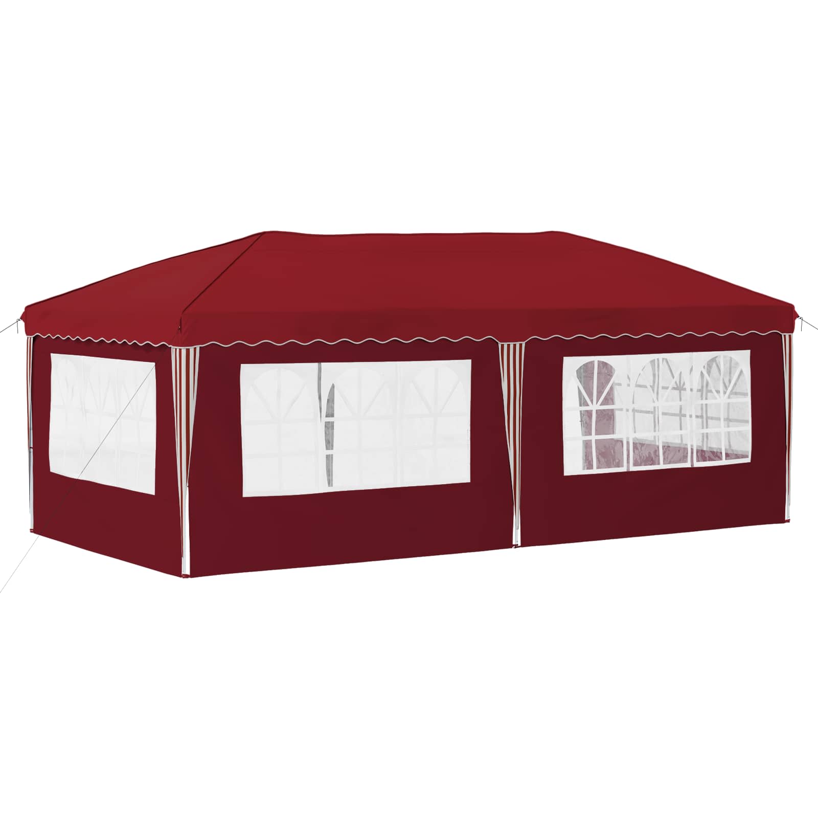vidaXL Namiot imprezowy rozkładany 575 x 289 x 245 cm bordowy