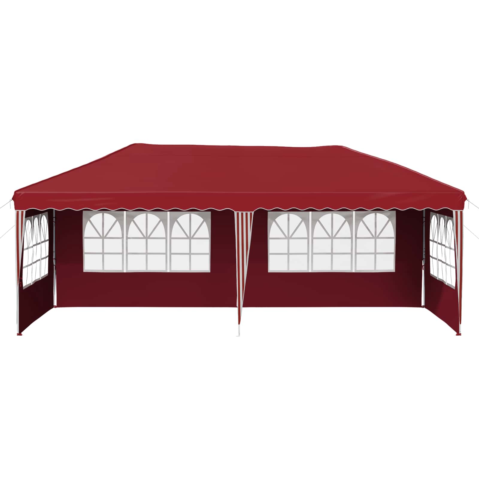 vidaXL Namiot imprezowy rozkładany 575 x 289 x 245 cm bordowy