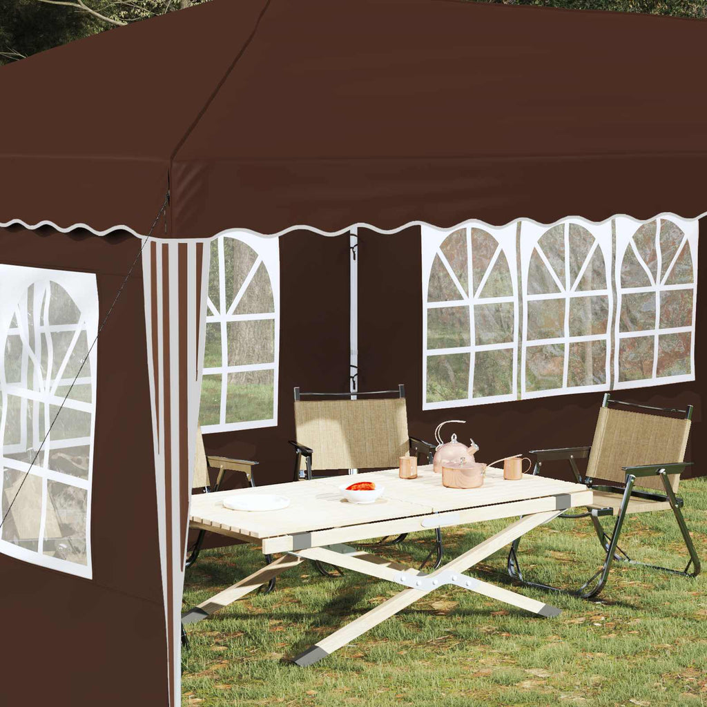 vidaXL Namiot imprezowy rozkładany 575 x 289 x 245 cm brązowy