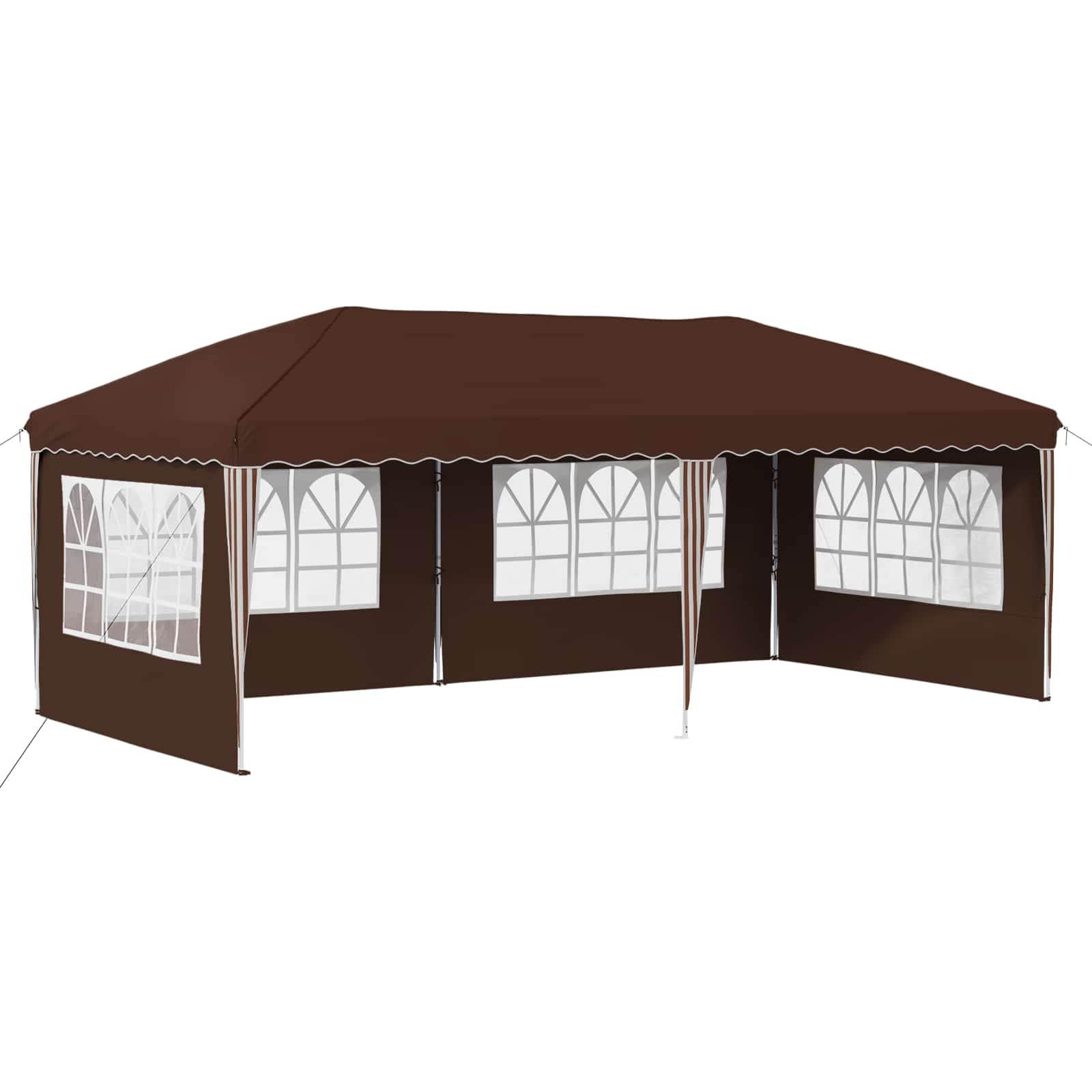 vidaXL Namiot imprezowy rozkładany 575 x 289 x 245 cm brązowy
