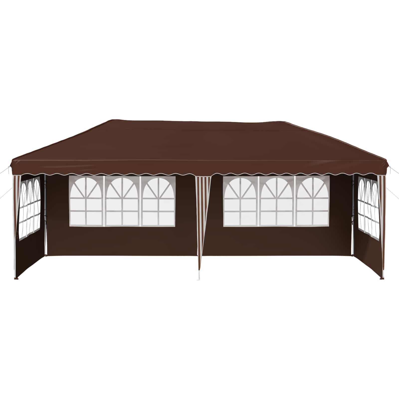 vidaXL Namiot imprezowy rozkładany 575 x 289 x 245 cm brązowy