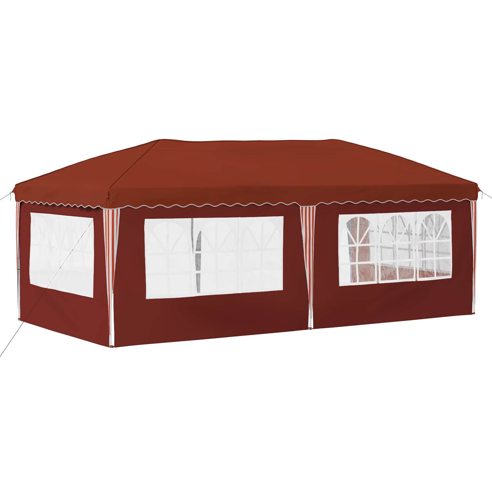 vidaXL Namiot imprezowy rozkładany 575 x 289 x 245 cm terakota