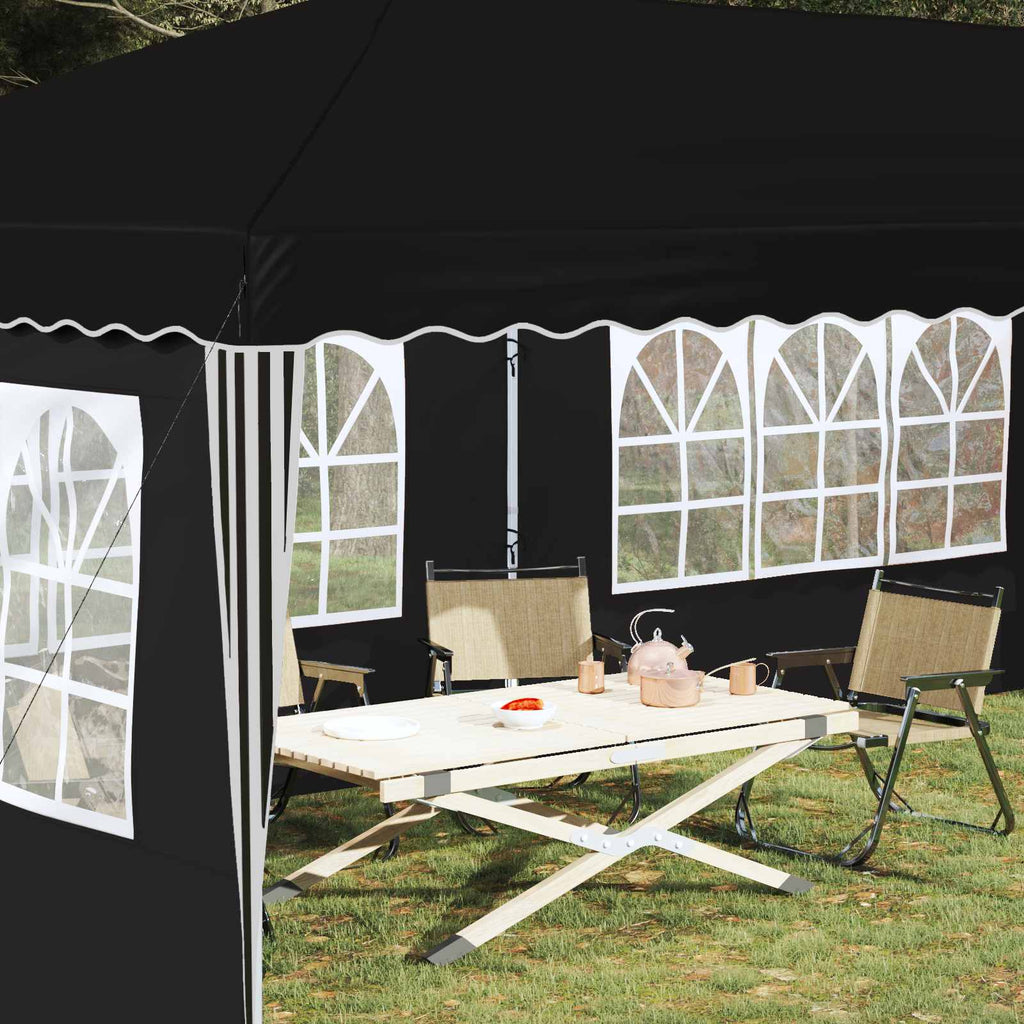 vidaXL Namiot imprezowy rozkładany 575 x 289 x 245 cm Czarny