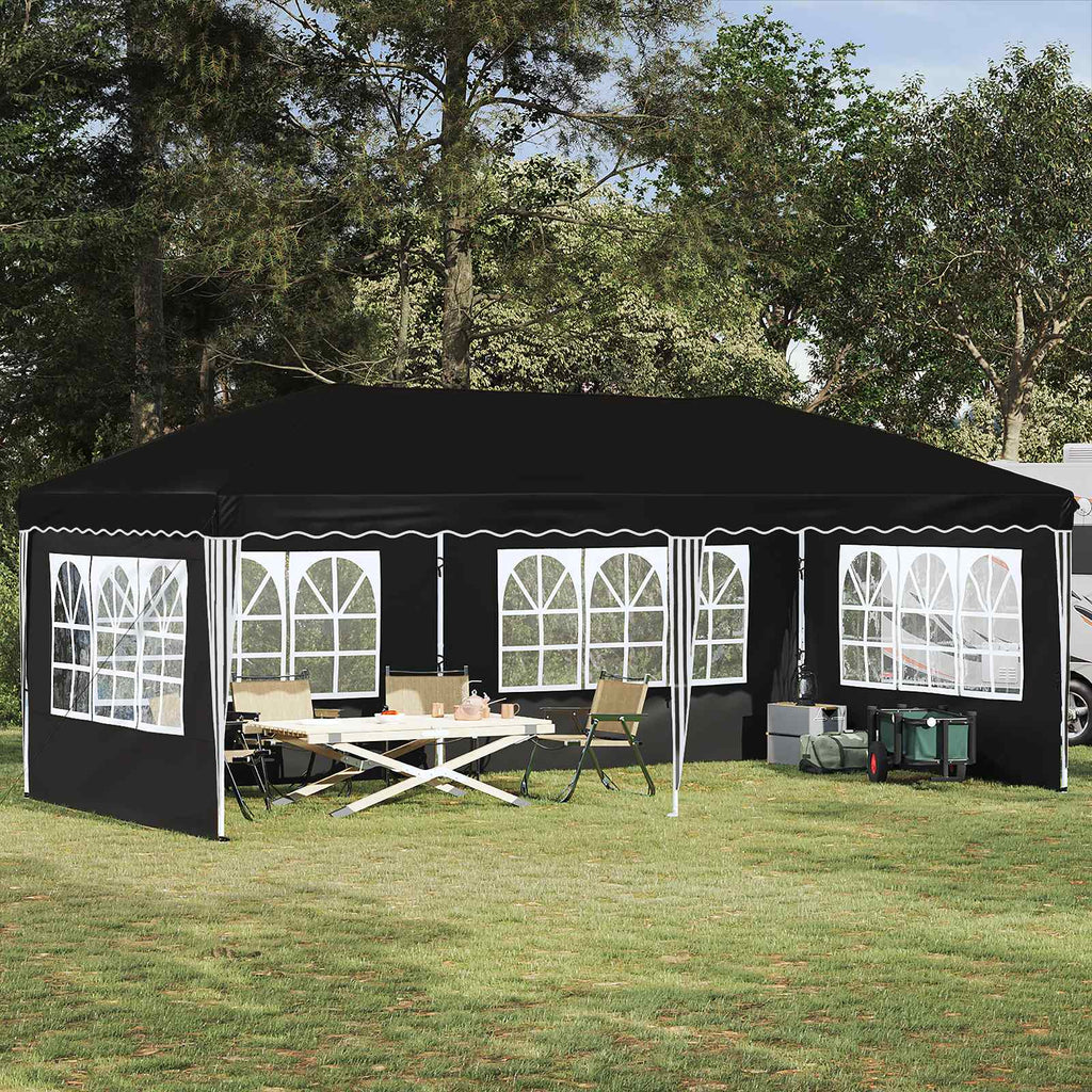 vidaXL Namiot imprezowy rozkładany 575 x 289 x 245 cm Czarny