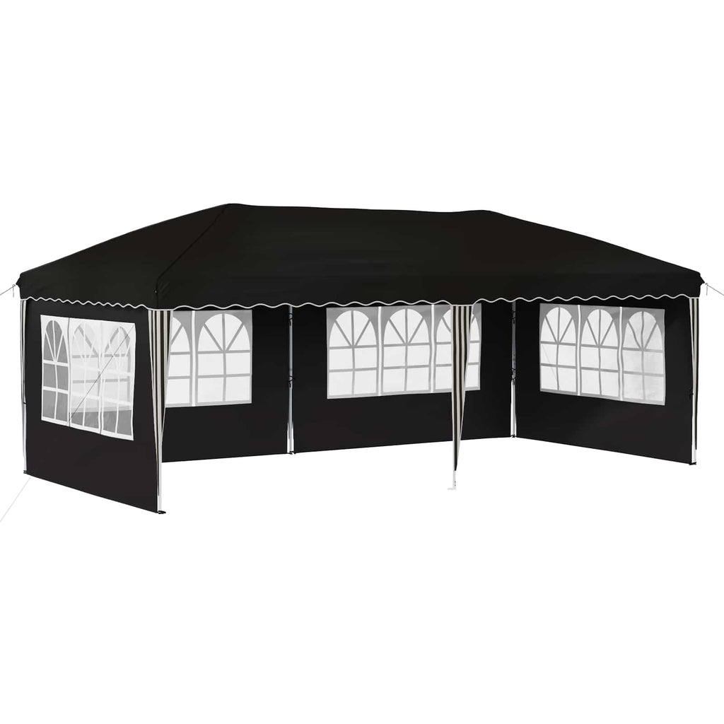 vidaXL Namiot imprezowy rozkładany 575 x 289 x 245 cm Czarny