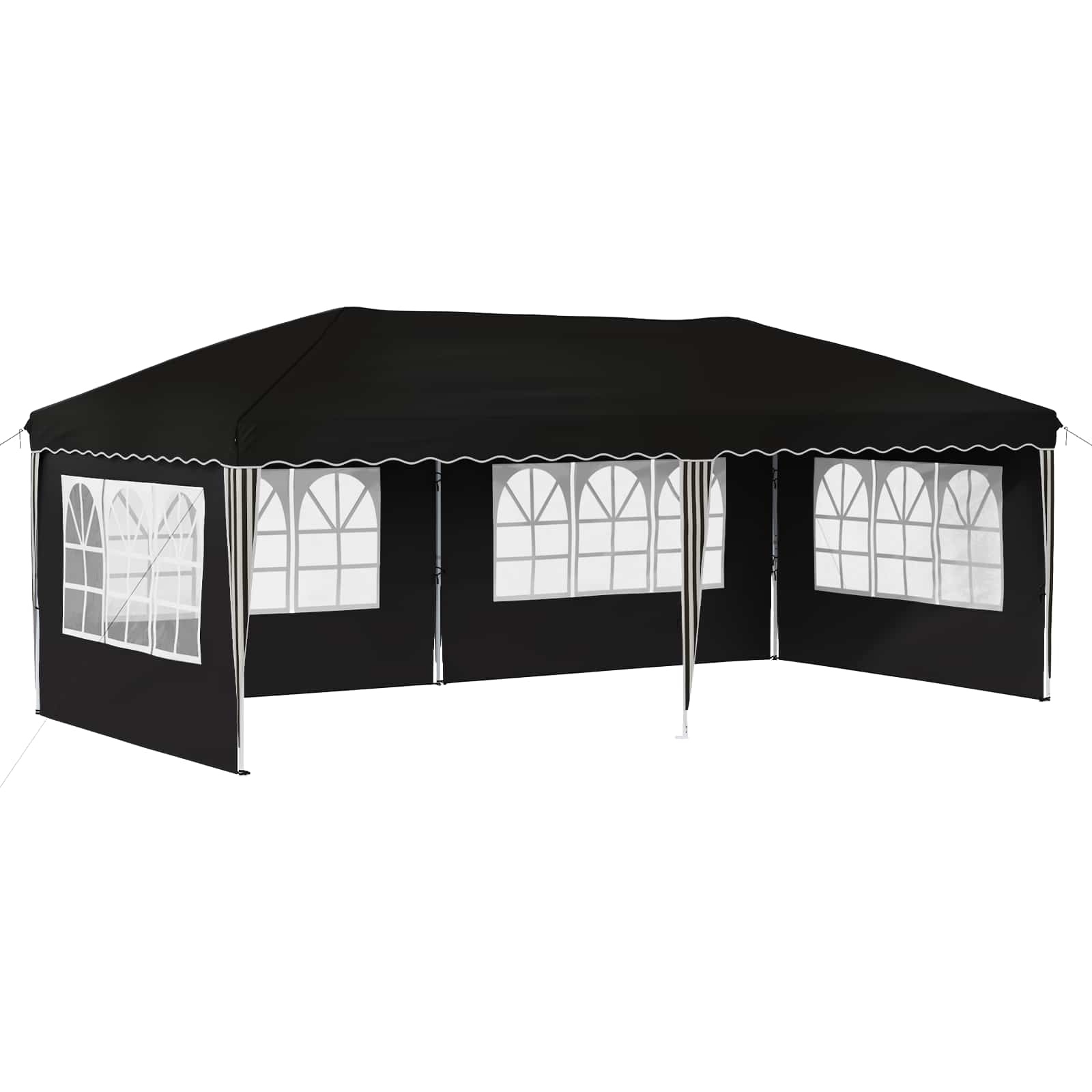 vidaXL Namiot imprezowy rozkładany 575 x 289 x 245 cm Czarny