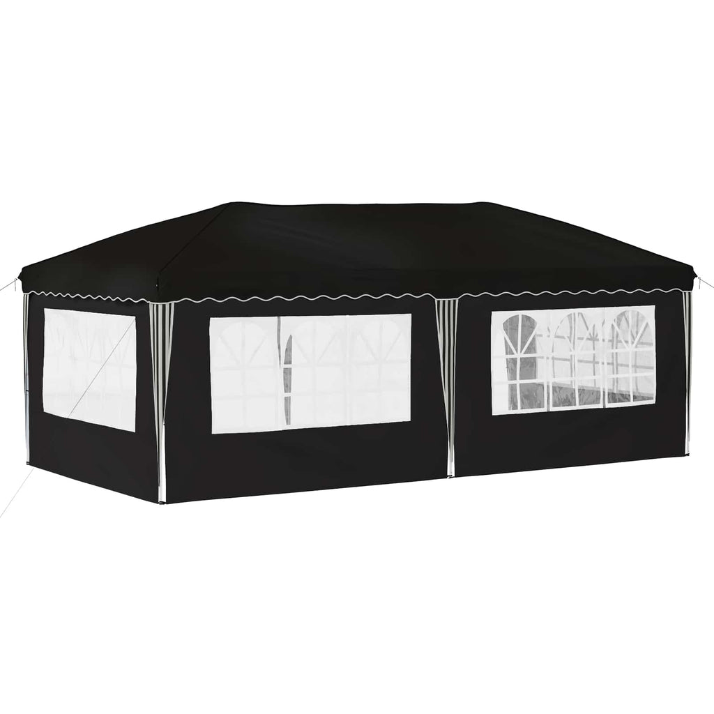 vidaXL Namiot imprezowy rozkładany 575 x 289 x 245 cm Czarny