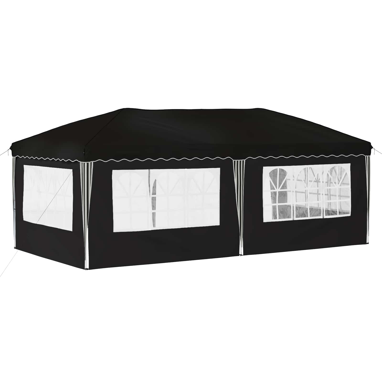 vidaXL Namiot imprezowy rozkładany 575 x 289 x 245 cm Czarny