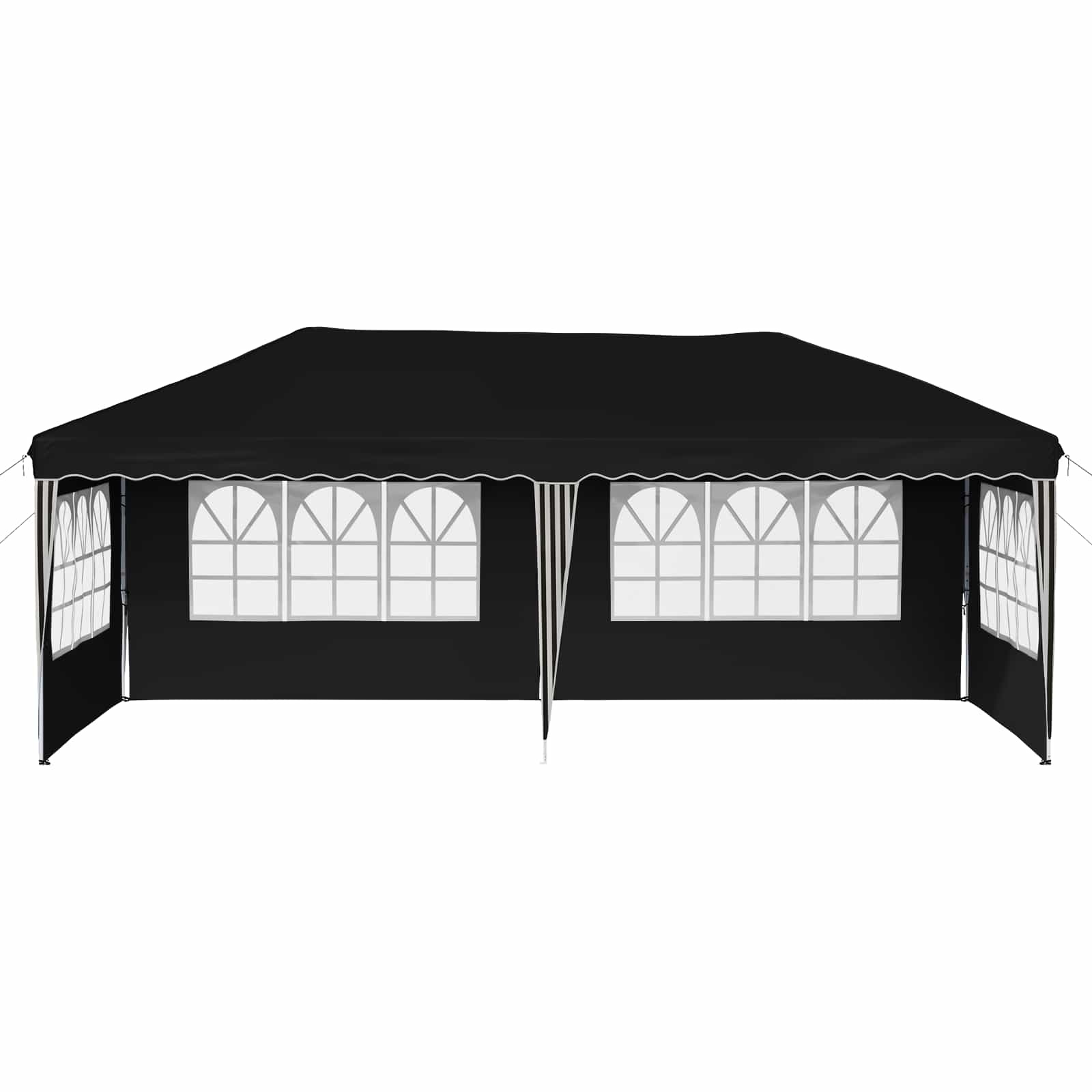 vidaXL Namiot imprezowy rozkładany 575 x 289 x 245 cm Czarny
