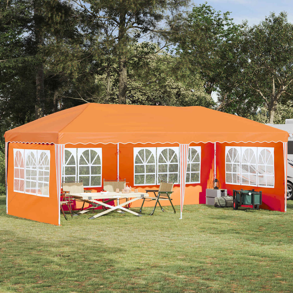 vidaXL Namiot imprezowy rozkładany 575 x 289 x 245 cm pomarańczowy