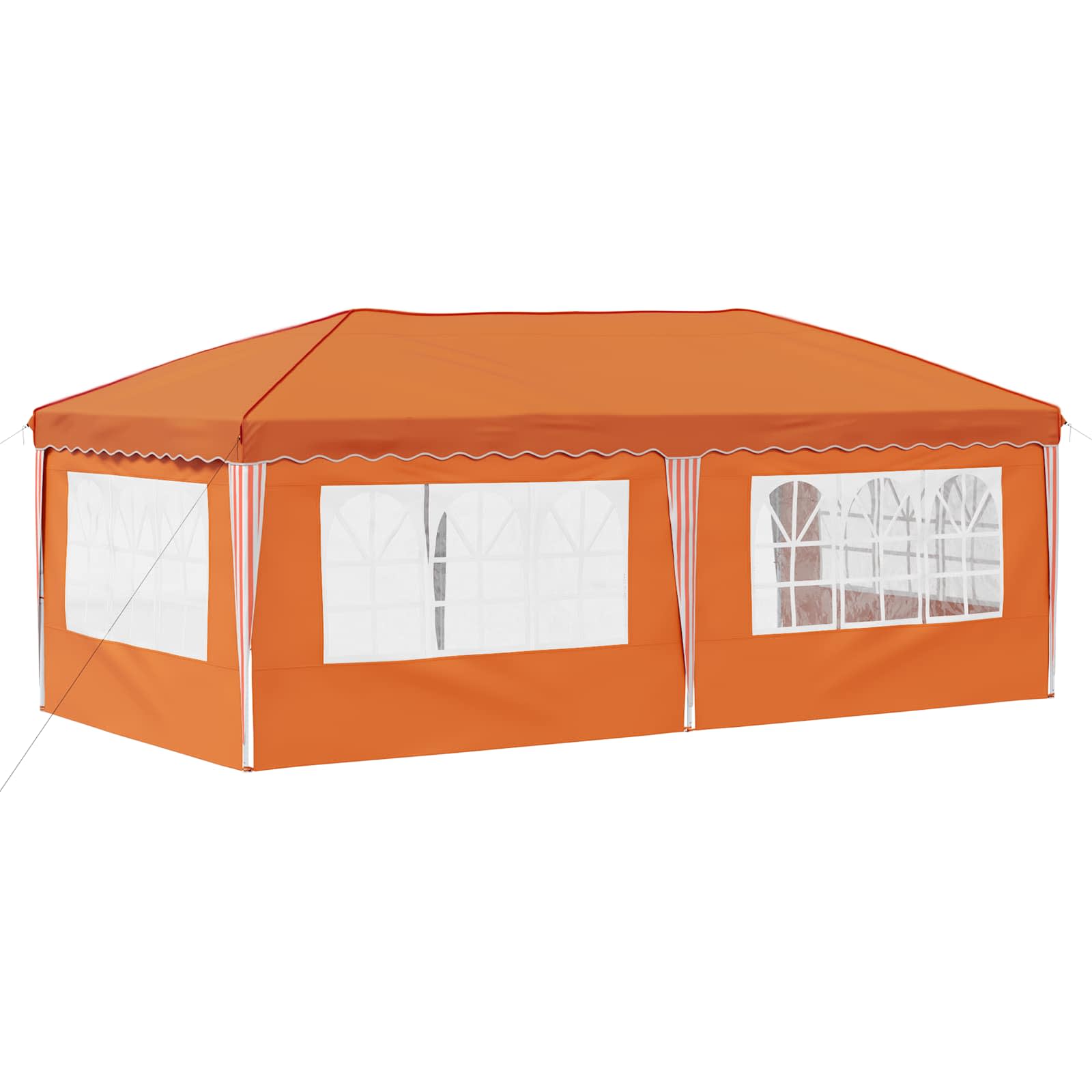 vidaXL Namiot imprezowy rozkładany 575 x 289 x 245 cm pomarańczowy