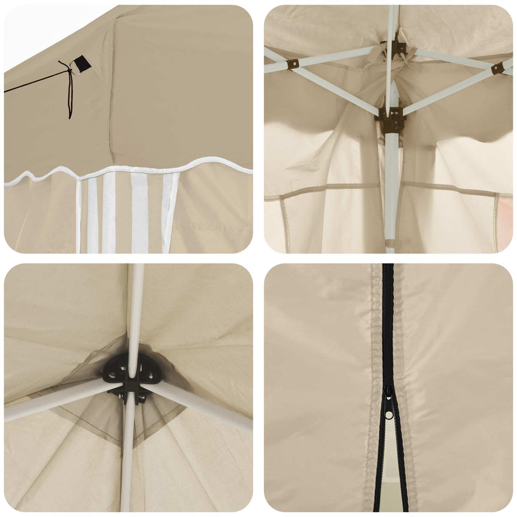 vidaXL Namiot imprezowy rozkładany 575 x 288 x 245 cm kremowy