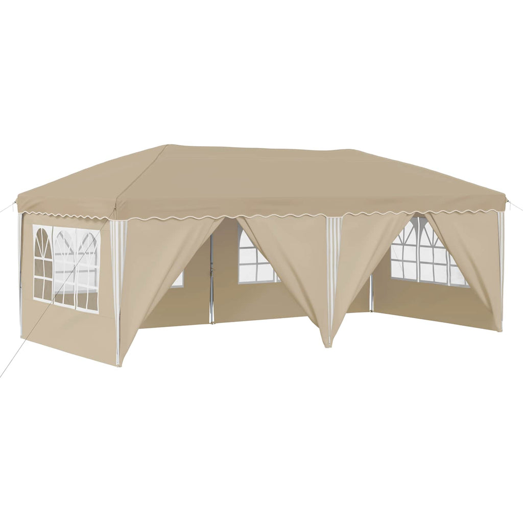 vidaXL Namiot imprezowy rozkładany 575 x 288 x 245 cm kremowy